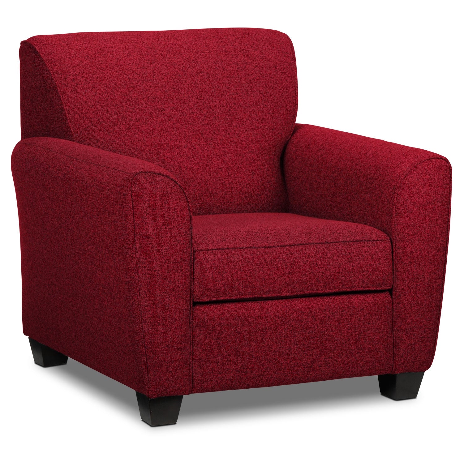 Ashby Chair - Modern Red Accent Chair for Living Room, Bedroom & Office - Stylish Comfortable Seating for Home Decor