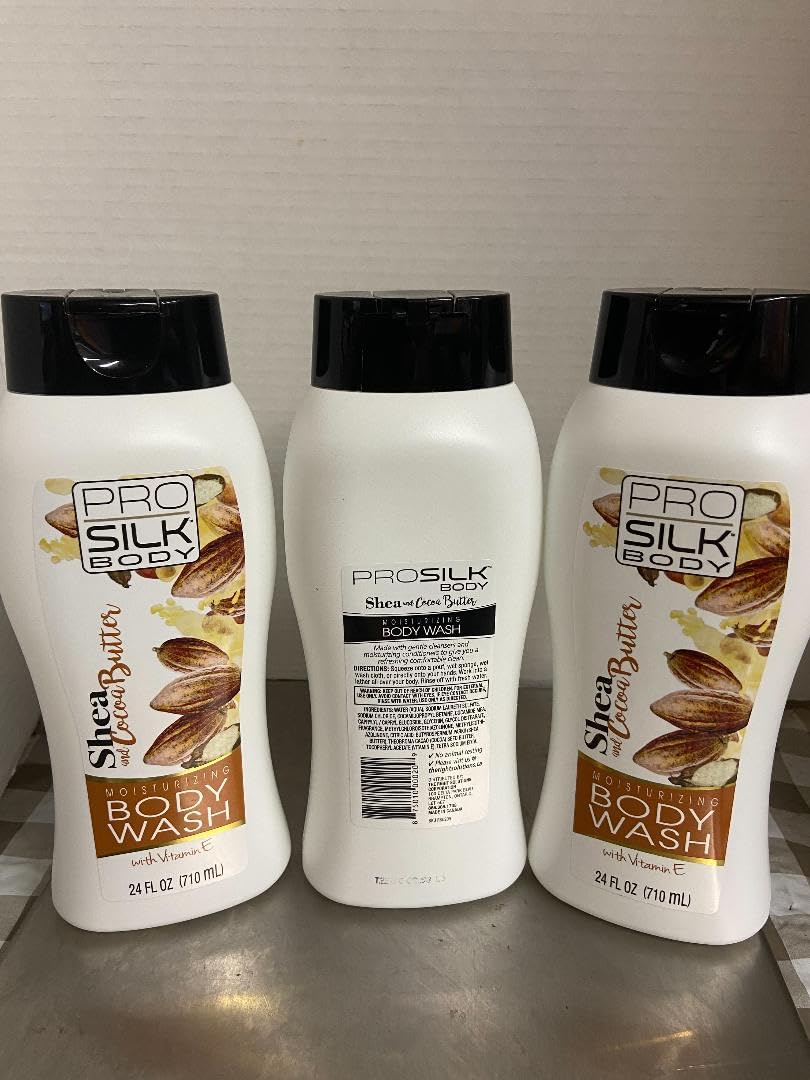Organic Shea & Cocoa Butter Body Wash - 24 Oz (Pack of 3) | Moisturizing & Nourishing Shower Gel for Dry Skin | Perfect for Daily Use, Spa Day & Gift Giving