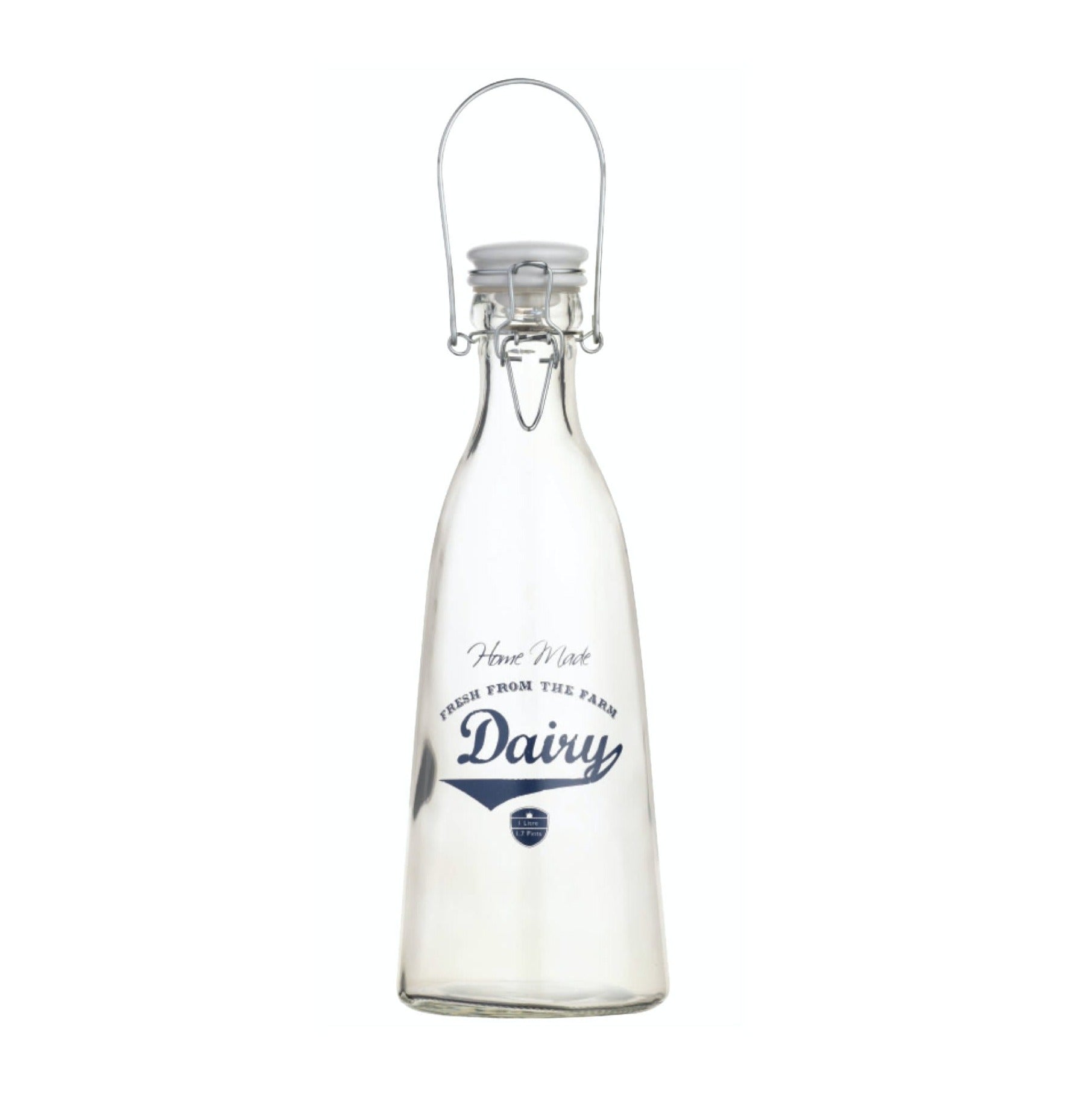 Handmade Traditional 1 Liter Glass Bottle - Decorative Vase for Home, Wedding Centerpiece & DIY Floral Arrangements