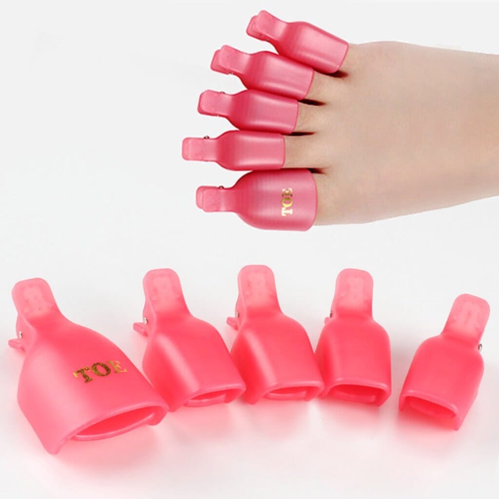 5pcs Toe Soak Off Cap Clips for Gel Polish Removal - Perfect for Salon & DIY Manicure at Home