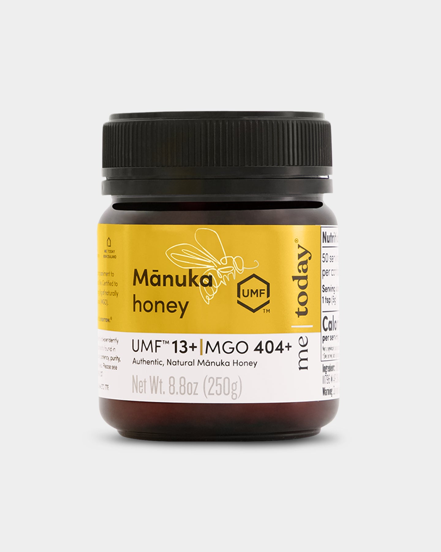 Me Today Manuka UMF 13+ MGO 404+ Honey - Premium Raw New Zealand Manuka Honey for Immune Support, Digestion & Wellness - Perfect for Tea, Toast & Natural Remedies