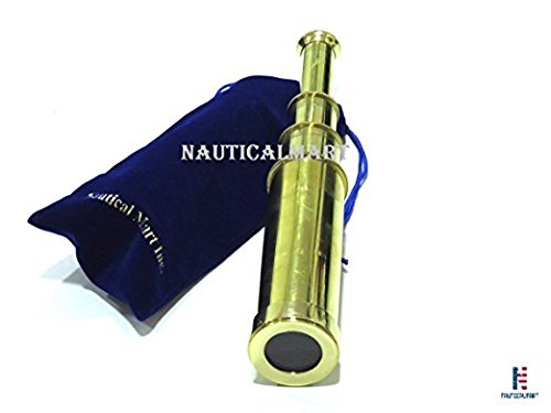 14'' Brass Telescope NM013001B - Premium Quality Brass Telescope for Astronomy & Nautical Use - Perfect for Stargazing, Marine Navigation & Outdoor Adventures (Case Pack of 12)