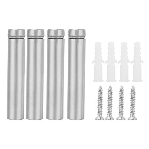 12x80mm Glass Standoff Holder Kit - 4PCS Hollow Industrial Nails for Advertising Displays & Signage - Durable Mounting Hardware for Glass Panels, Retail Signs & Office Partitions