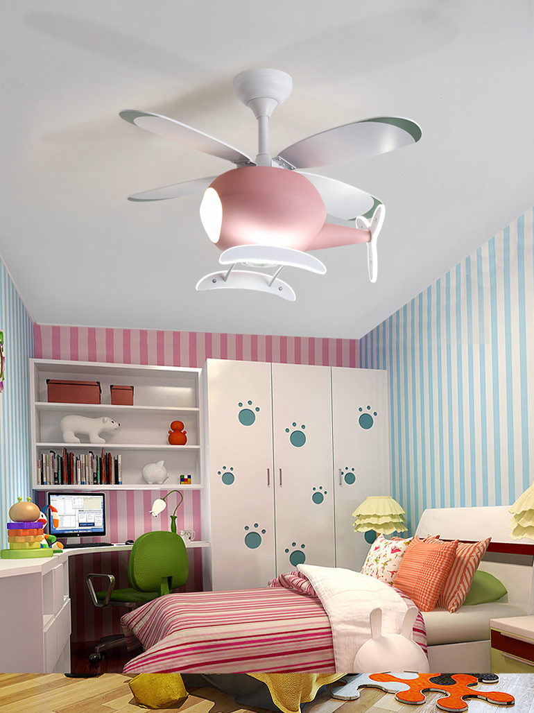 Kids' Helicopter Ceiling Fan with Light - Fun Nursery Room Decor for Boys & Girls - Perfect for Bedroom, Playroom & Kids' Space