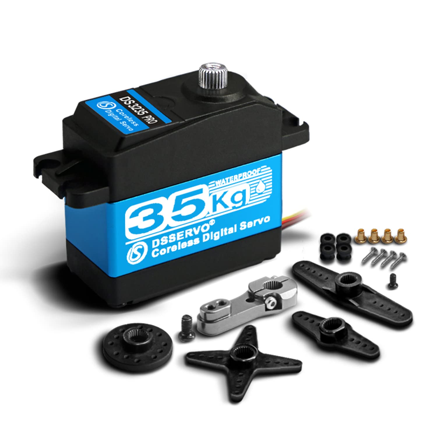 35kg High Torque Coreless Motor RC Servo with Metal & Stainless Steel Gears - 180 Degree Digital Servo for Robotics, DIY RC Cars, Boats, and Industrial Automation Projects