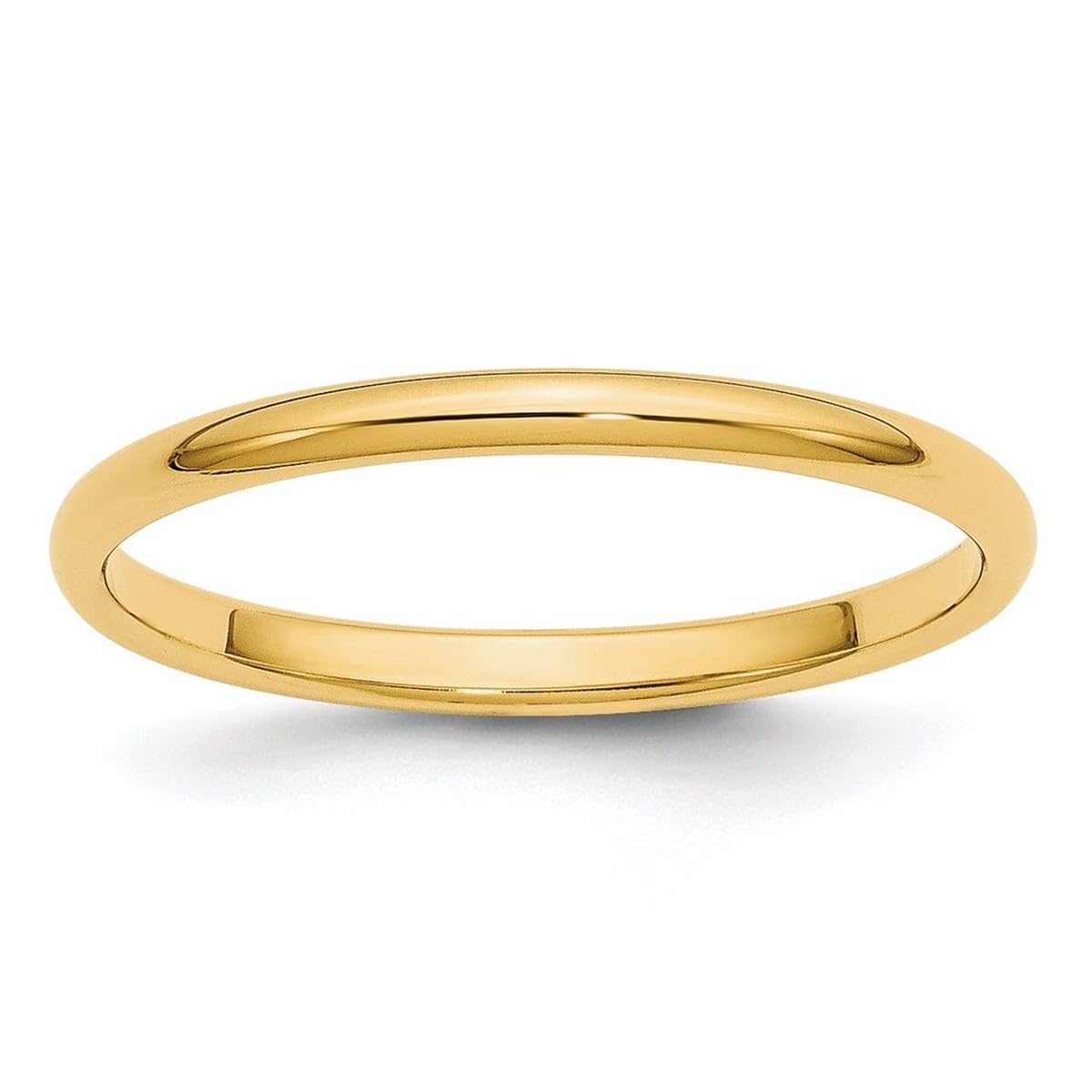 10K Gold Half Round Band Ring for Women & Men - White, Yellow, Rose Gold Options in Various Sizes & Widths | Perfect for Weddings, Anniversaries & Everyday Elegance