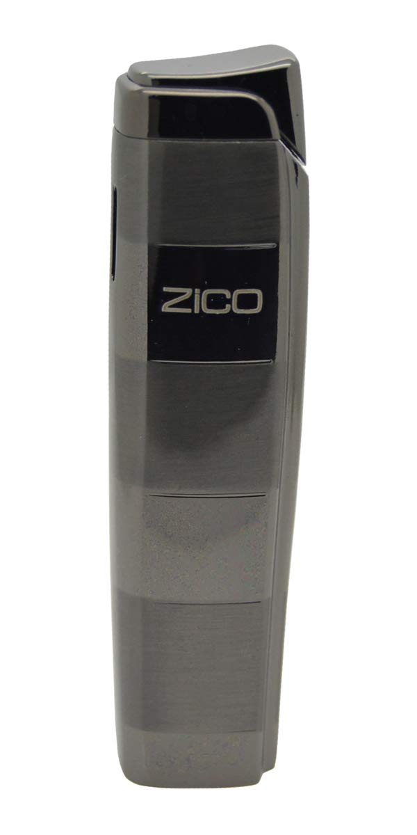 Refillable Zico Butane Torch Lighter - Stainless Steel Windproof Lighter for Cigars, Cooking, Soldering & DIY Projects (Charcoal Color)