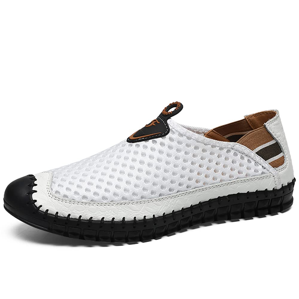 **Men's Quick-Dry Water Shoes - Lightweight Mesh Slip-On Loafers for Beach, Pool, Yoga & Casual Walking | Non-Slip Aqua Shoes**