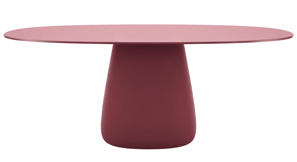 Qeeboo Cobble Dining Table with Durable HPL Top - Modern Round Kitchen Table for Small Spaces, Dining Rooms & Breakfast Nooks