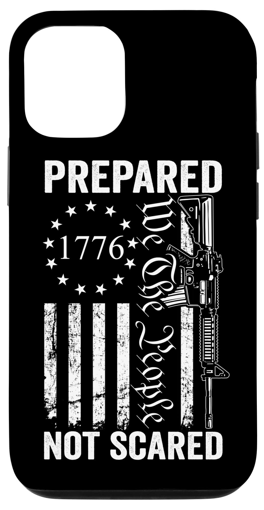 iPhone 12/12 Pro Protective Case - 2nd Amendment Pro Gun USA AR15 Rifle Design | Durable Phone Cover for Shooting Range, Outdoor Activities & Everyday Use