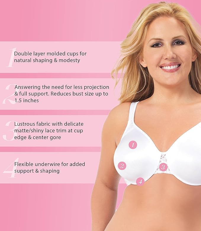 Exquisite Form Women's 5175070 Comfortable Plus Size Underwire Bra - Perfect for Everyday Wear, Work & Special Occasions