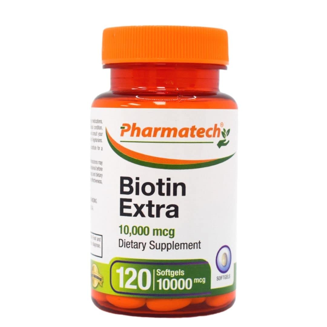 Biotin 10000mcg Vitamin for Hair Growth - Supports Healthy Skin & Nails - Vitamin B7 Supplement for Women - Gluten Free - 120 Softgels - Perfect for Daily Beauty Routine & Hair Care Regimen