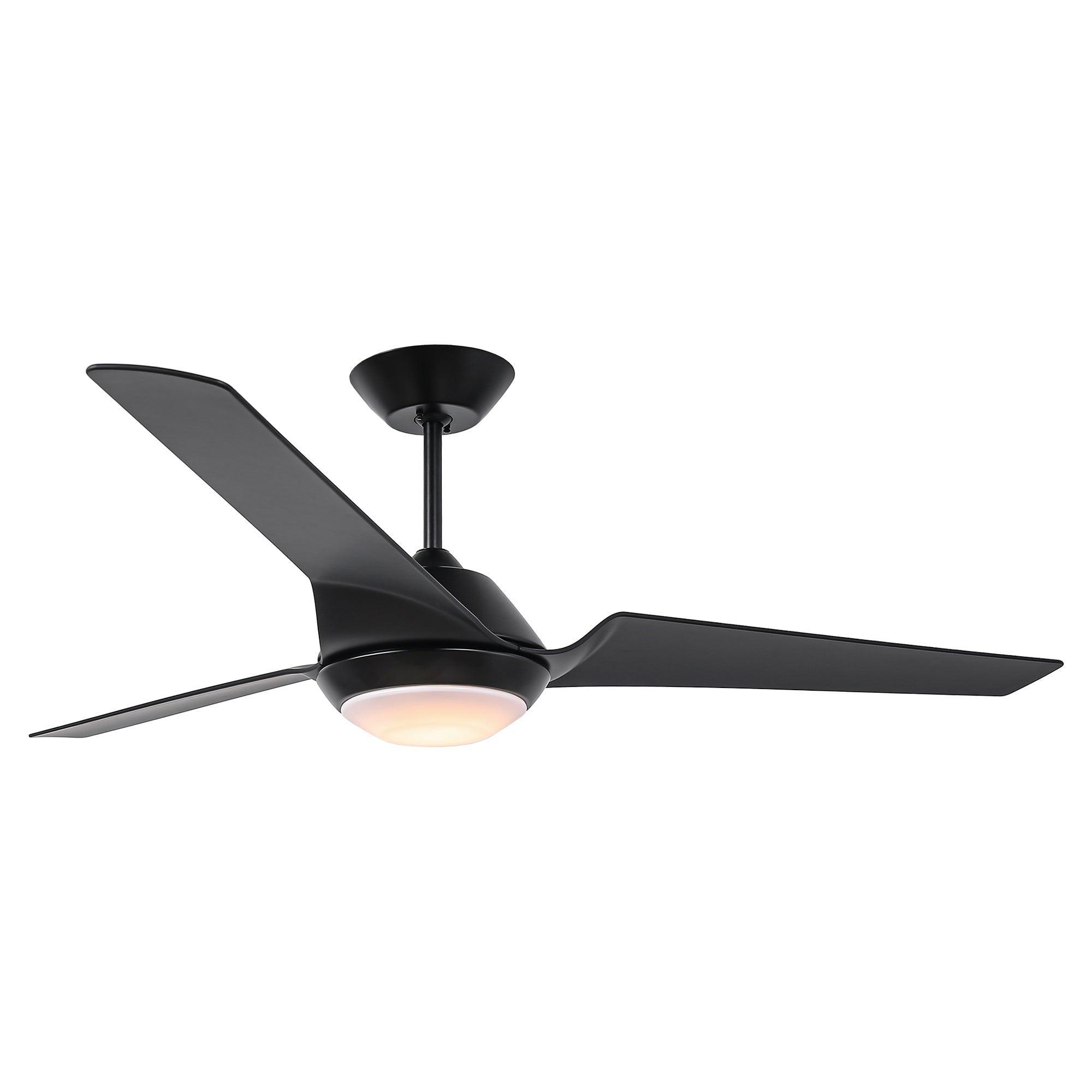 60 DC Motor 3 Blade Wall Mount Ceiling Fan with LED Light - Energy Efficient Quiet Operation for Bedroom, Living Room & Office