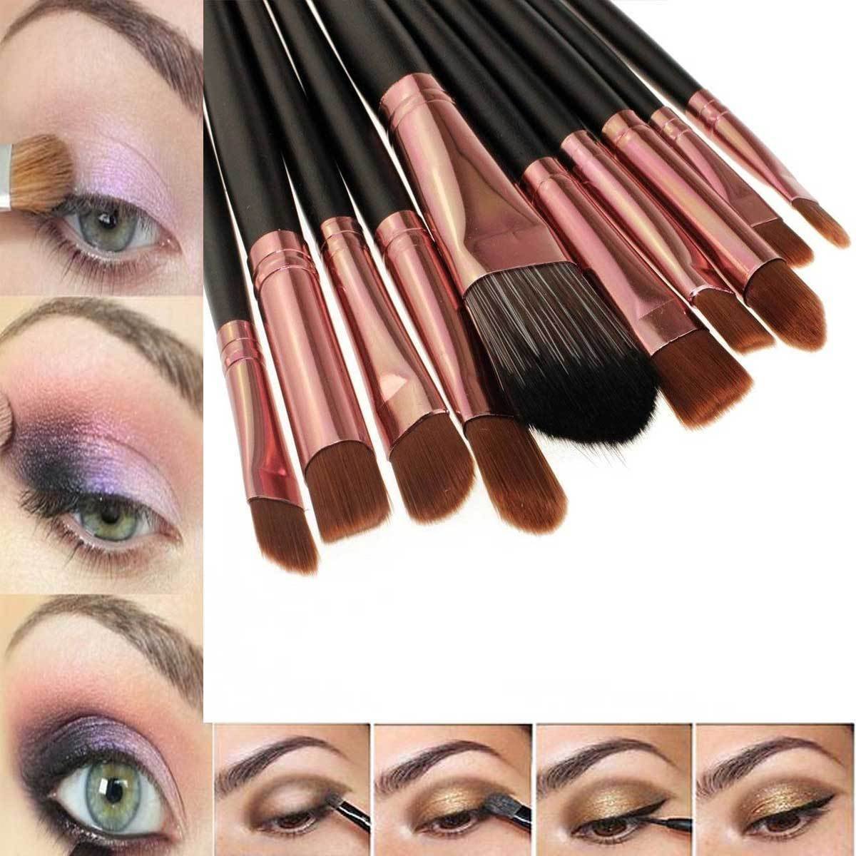 20-Piece Professional Makeup Brush Set - Powder, Foundation, Eyeshadow, Eyeliner & Lip Brushes - Premium Cosmetic Brush Kit (Black) - Perfect for Makeup Artists, Beginners & Travel Beauty Essentials