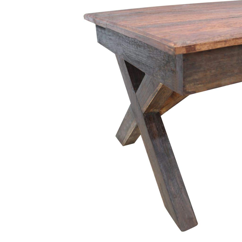 Rustic Solid Reclaimed Wood Coffee Table - 43.3