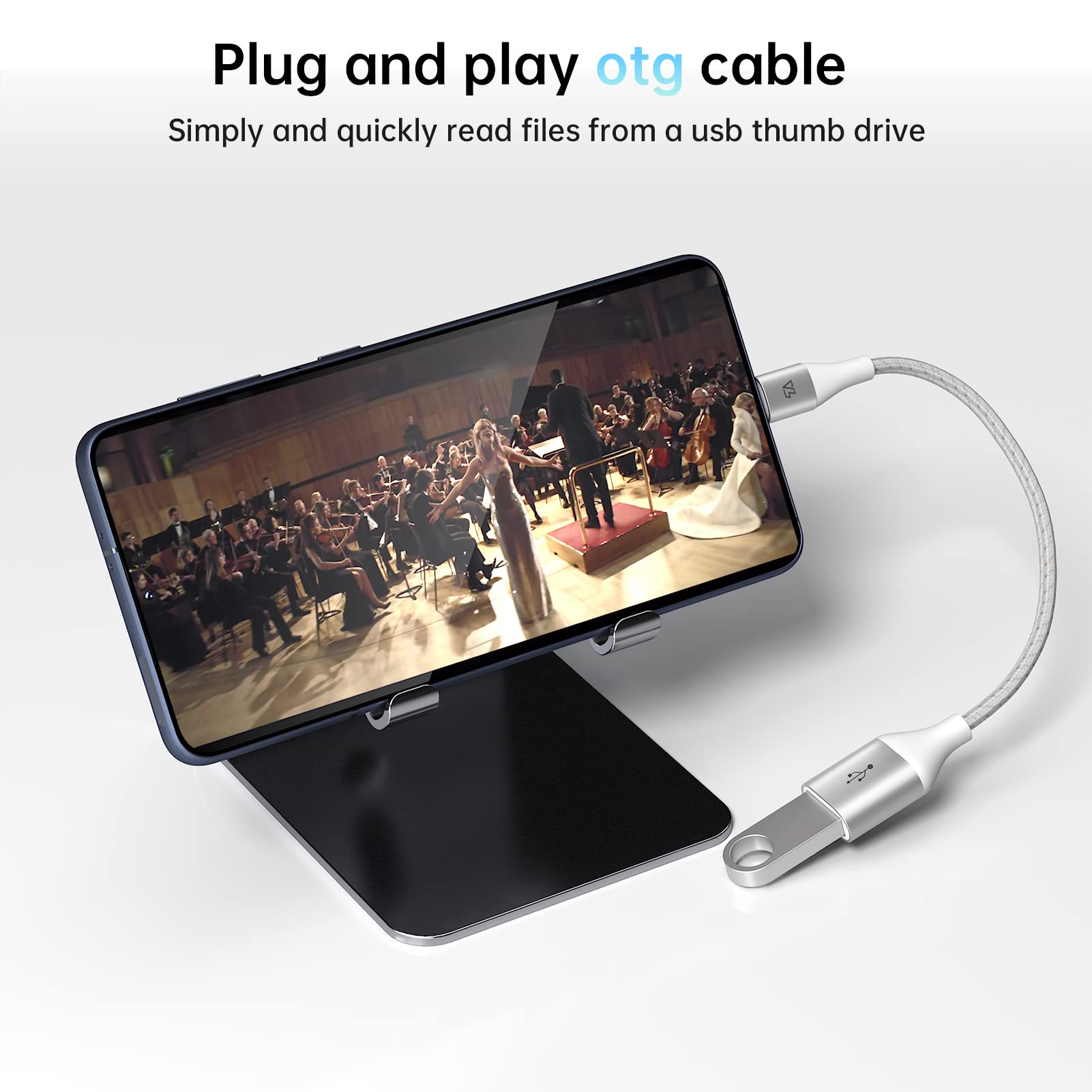USB C to USB Adapter 10Gbps, USB C to USB 3.1 Female OTG Cable for Samsung Galaxy S20/S10/S9, MacBook Pro, iPad Air 2020 - Fast Data Transfer & Charging for Travel, Office & Home Use
