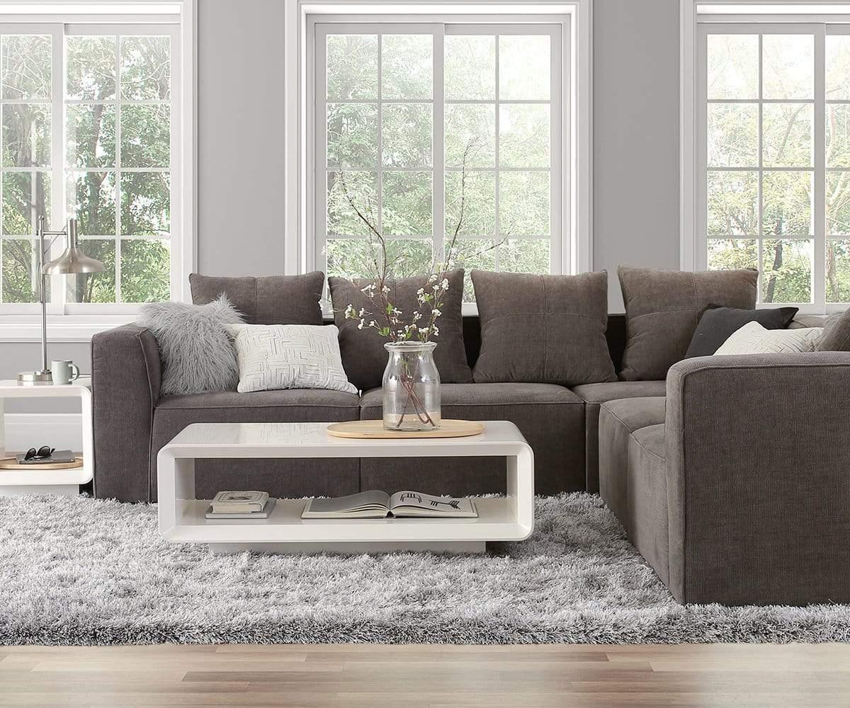 Keltan 5-Piece Modular Sectional Sofa Set - Modern L-Shaped Living Room Furniture for Small Spaces & Apartments | Perfect for Family Gatherings & Movie Nights