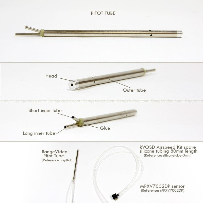 Aircraft Pitot Tube - High Precision Airspeed Sensor for Drones & RC Planes | Perfect for Flight Testing, Aerial Photography & Aviation Enthusiasts