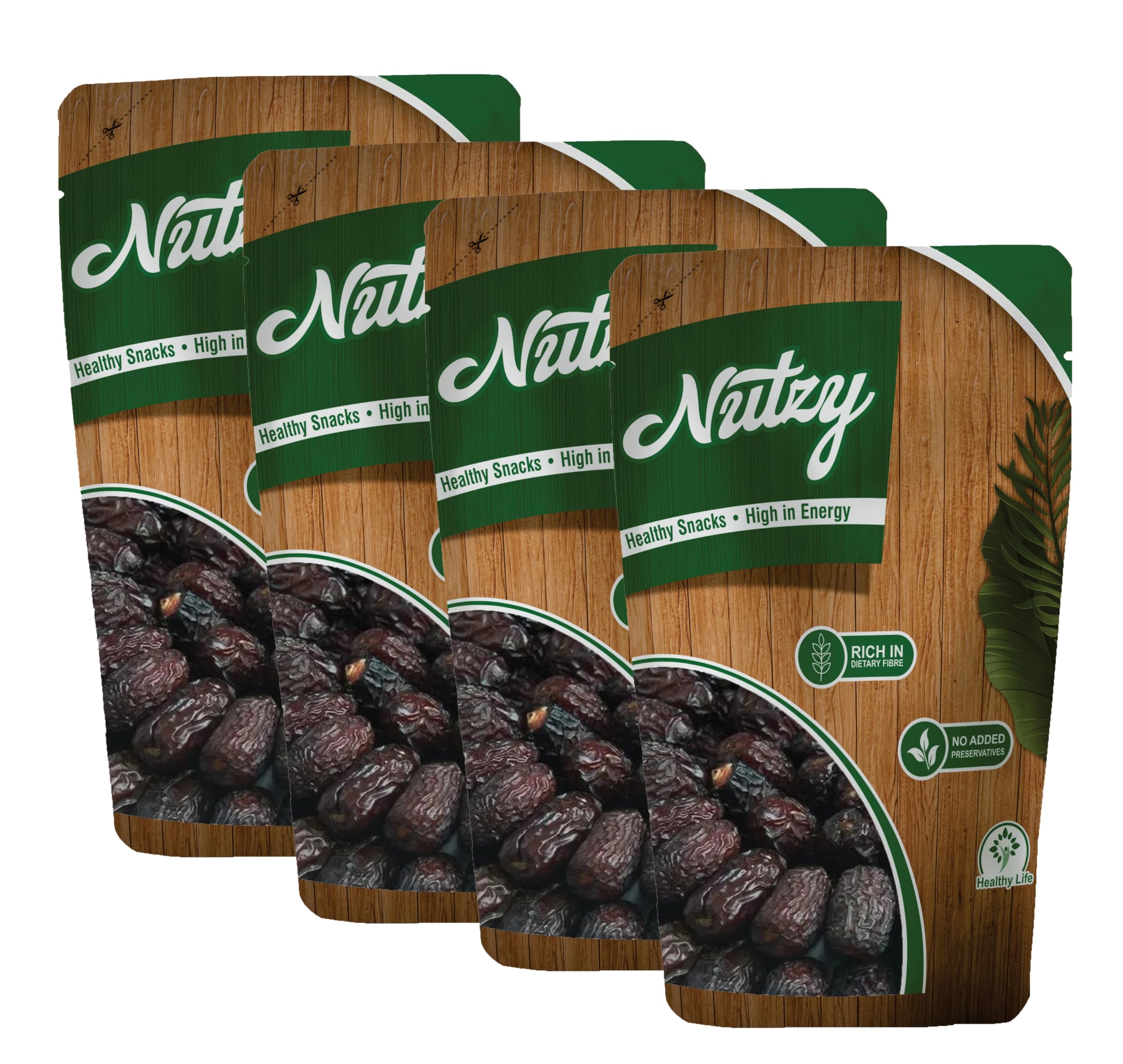 Nutzy Premium Dried Omani Dates - 800g | Natural Sweet Snacks for Energy Boost | Perfect for Baking, Smoothies & Healthy Snacking