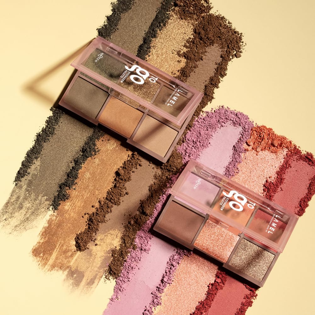 Lamel To Go Eyeshadow Palette 403-Cold Brown | Matte & Shimmer Compact Eyeshadow | Travel-Friendly Makeup Palette | Highly Pigmented & Blendable Formula (6g) | Perfect for Everyday Wear & Travel Makeup Kit