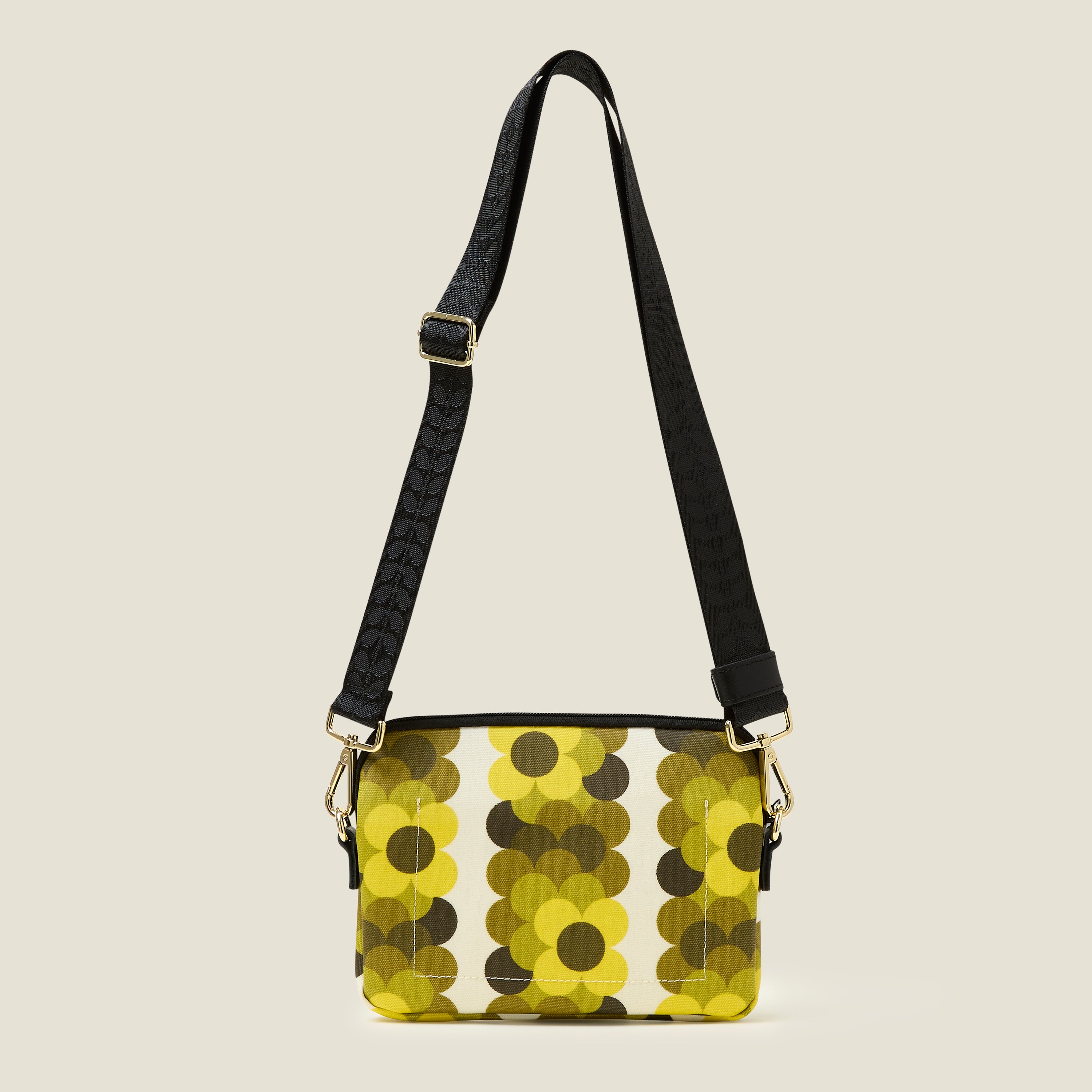 Retro Floral Yellow Slim Crossbody Bag for Women - Stylish and Lightweight Purse for Everyday Use, Travel, and Shopping