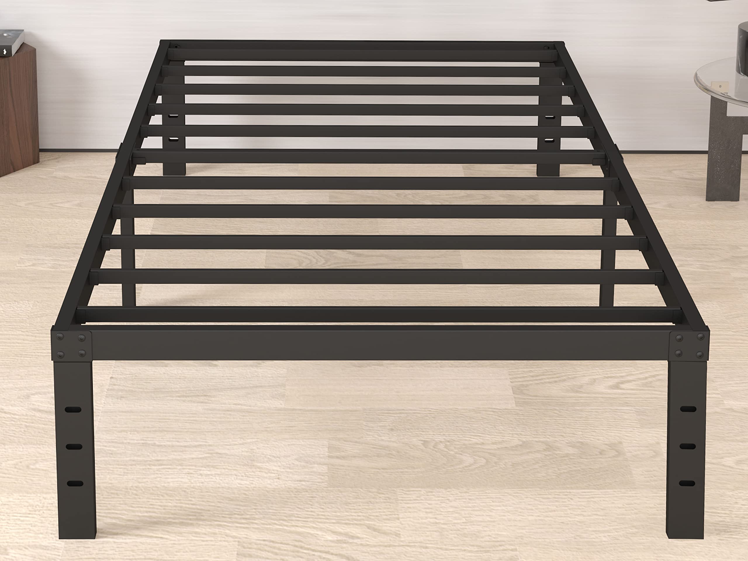 14 Inch Twin Bed Frame Metal - Heavy Duty Platform Bed Frame for Twin Size, Easy Assembly, No Box Spring Needed - Perfect for Kids Rooms, Guest Rooms & Small Spaces