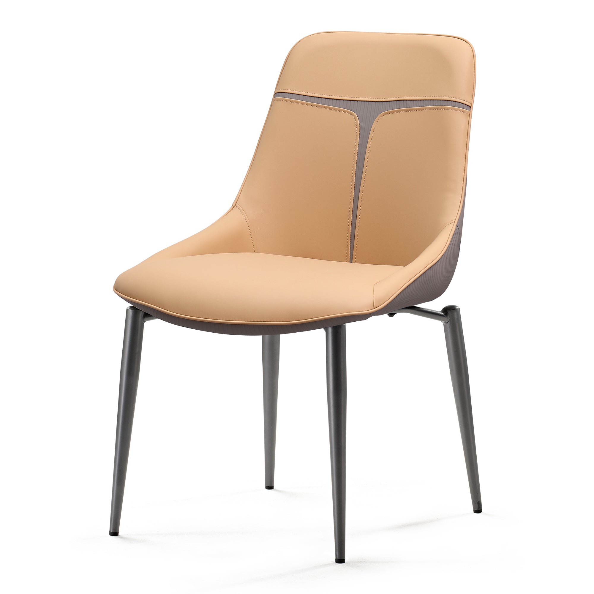 Luxury Upholstered Dining Chairs Set of 2 - Modern Turmeric & Gray Accent Side Chairs for Elegant Dining Room, Kitchen, or Home Office Decor
