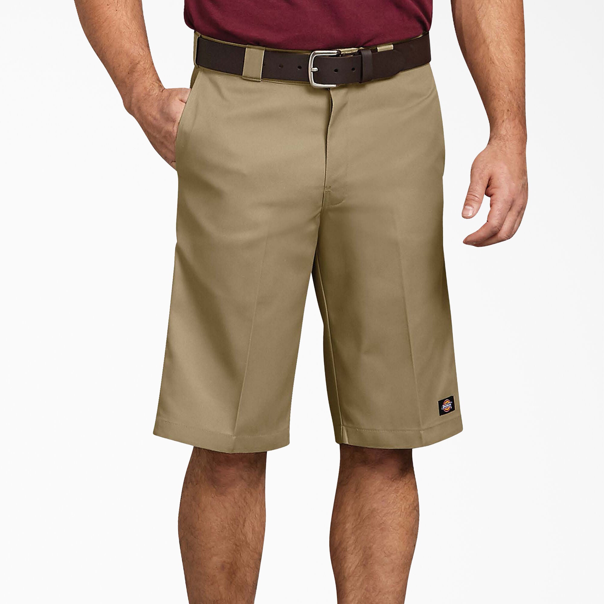 Dickies Men's 13 Multi-Pocket Work Shorts - Durable Khaki Cargo Shorts for Construction, Landscaping & Outdoor Work | Comfortable Utility Shorts with Multiple Pockets