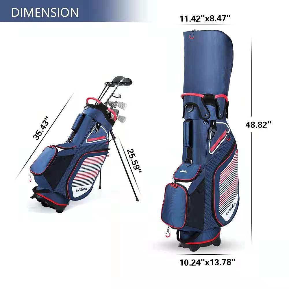 Best Waterproof Golf Stand Bag with 14-Way Divider - Lightweight & Durable Men's Golf Club Travel Bag for Airlines - Perfect for Golf Courses, Driving Ranges & Travel