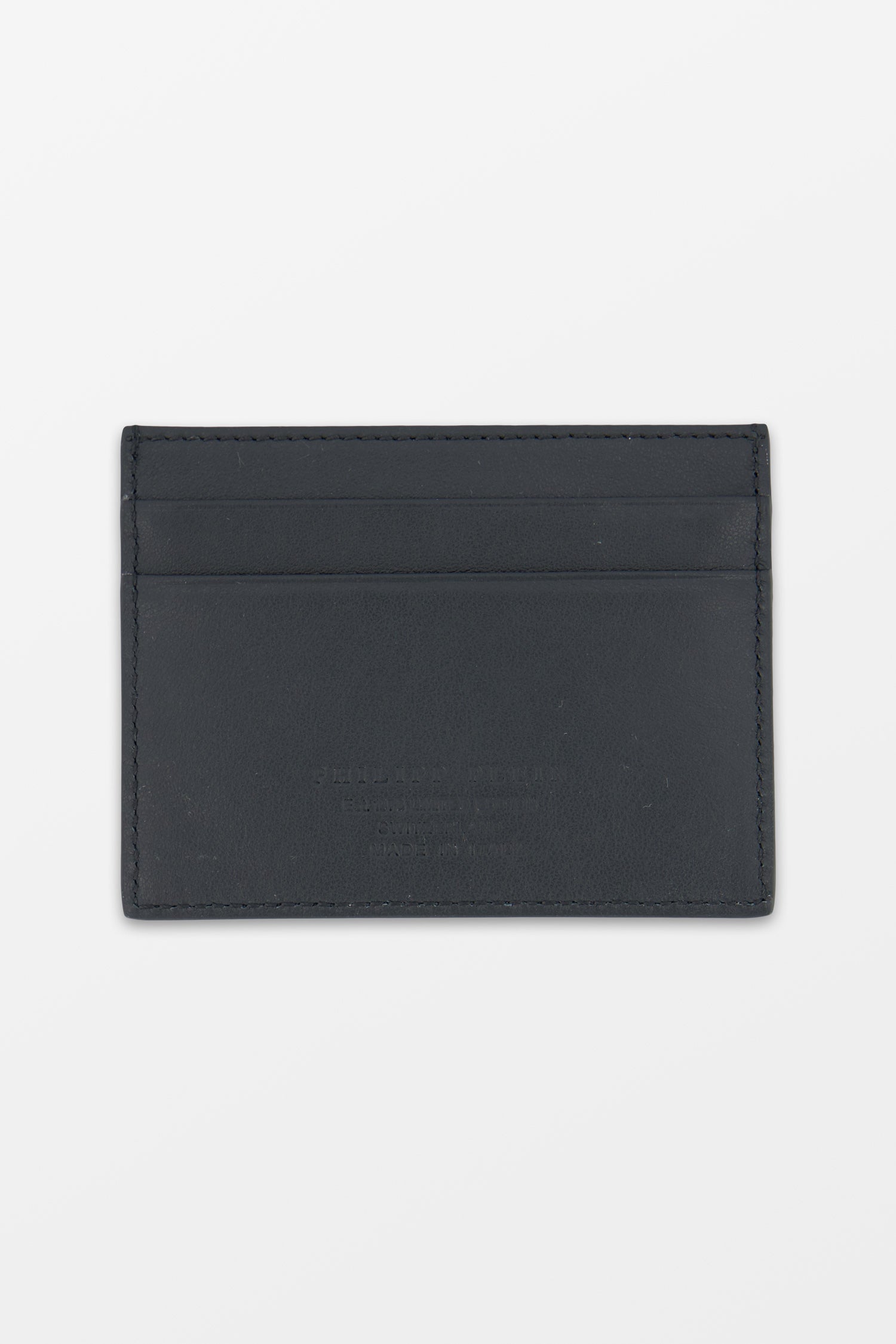 Philipp Plein Luxury Black Leather Credit Card Holder - Slim RFID Blocking Wallet for Men & Women - Perfect for Travel, Business & Everyday Use