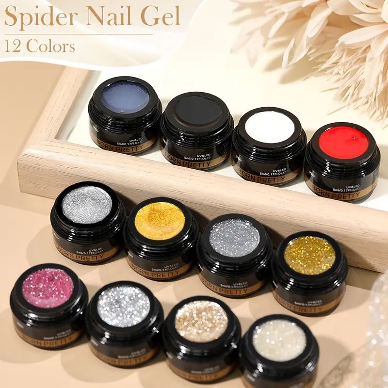 Born Pretty Spider Gel 5ml - 3D Nail Art Extension Glue for Halloween & Cosplay Nail Designs - Perfect for DIY Manicures & Professional Salon Use
