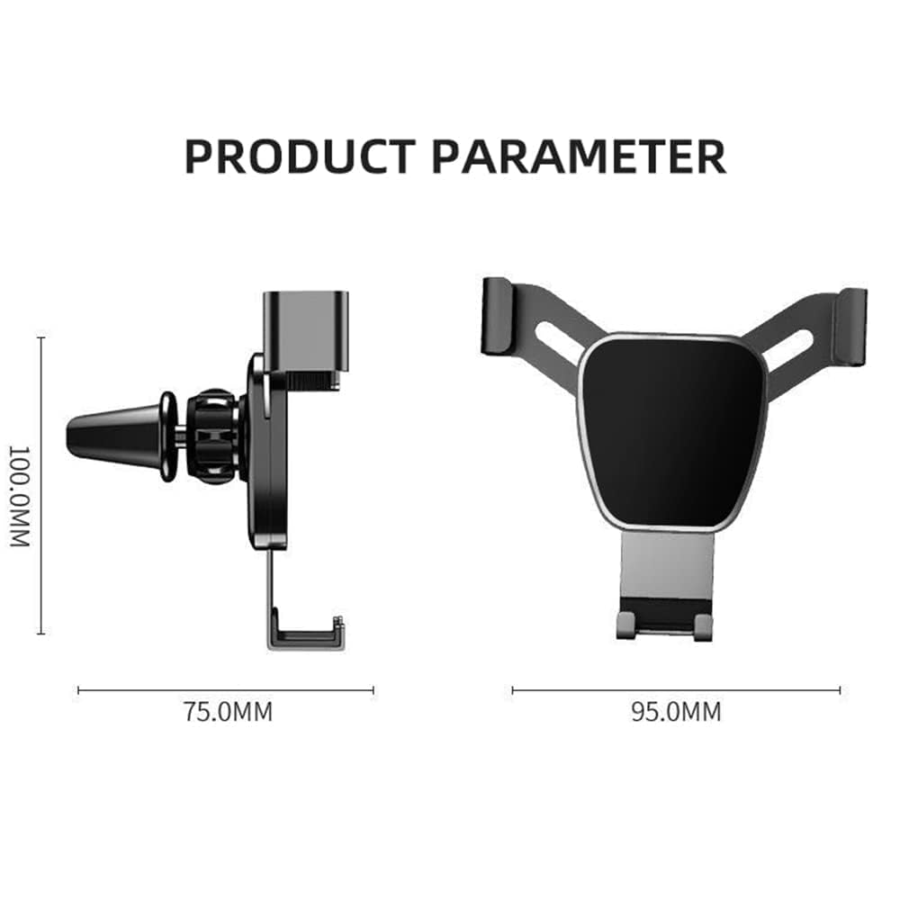 VODHXA Universal Car Phone Holder Mount - Adjustable & Rotatable for Alfa Romeo Mito 147 156 159 - Flexible Car Accessories for iPhone Samsung - Perfect for Commuting & Road Trips (Black)