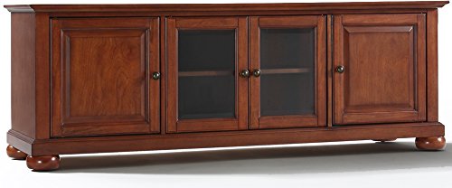 Crosley Alexandria 60-inch Low Profile TV Stand in Classic Cherry Finish - Perfect for Living Room, Bedroom & Home Theater Entertainment Centers
