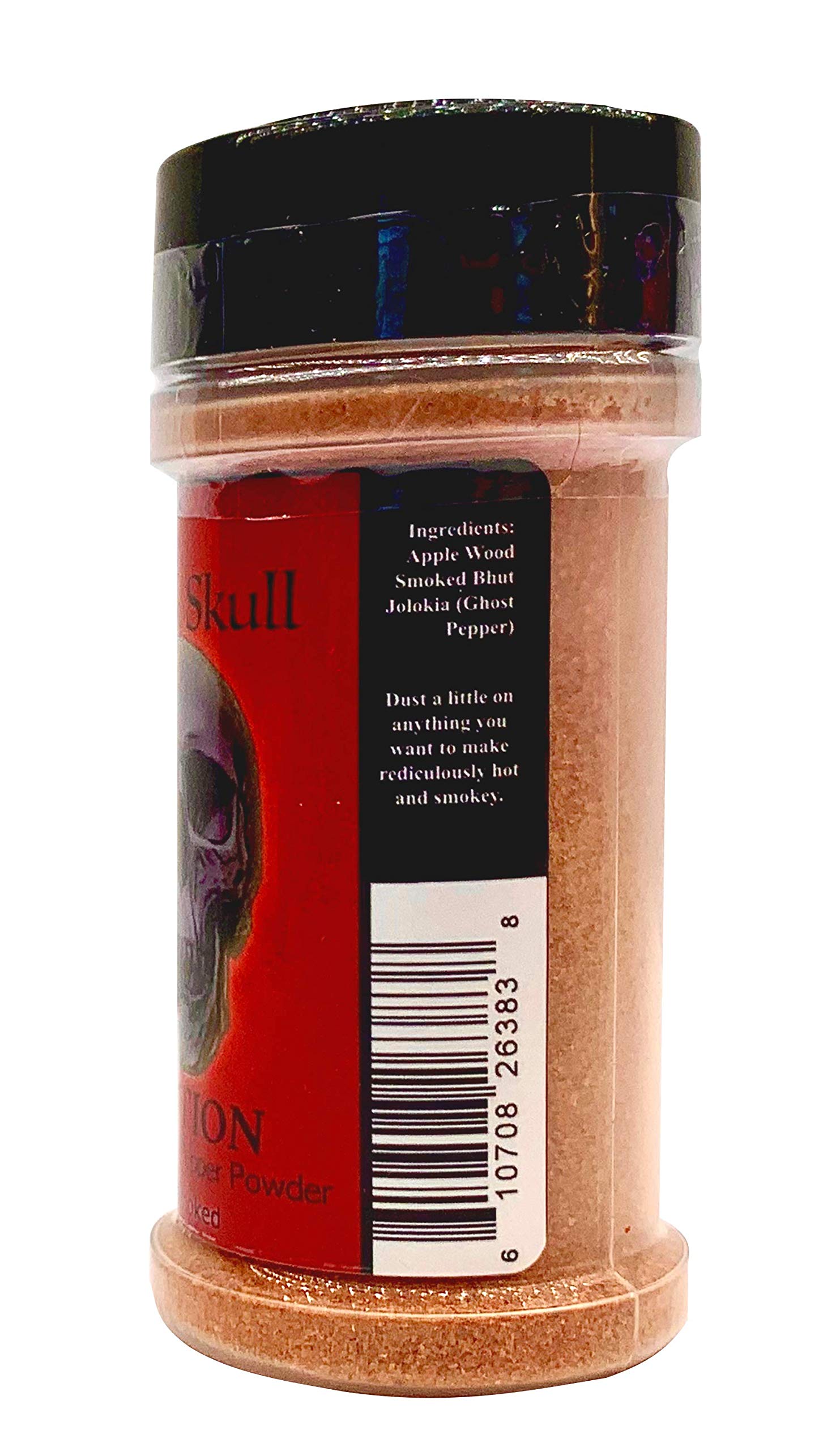 Wicked Tickle Black Skull Smoked Ghost Pepper Powder - Ultra Hot Spice for Cooking, Grilling & Seasoning - Perfect for BBQ, Chili & Hot Sauce Recipes