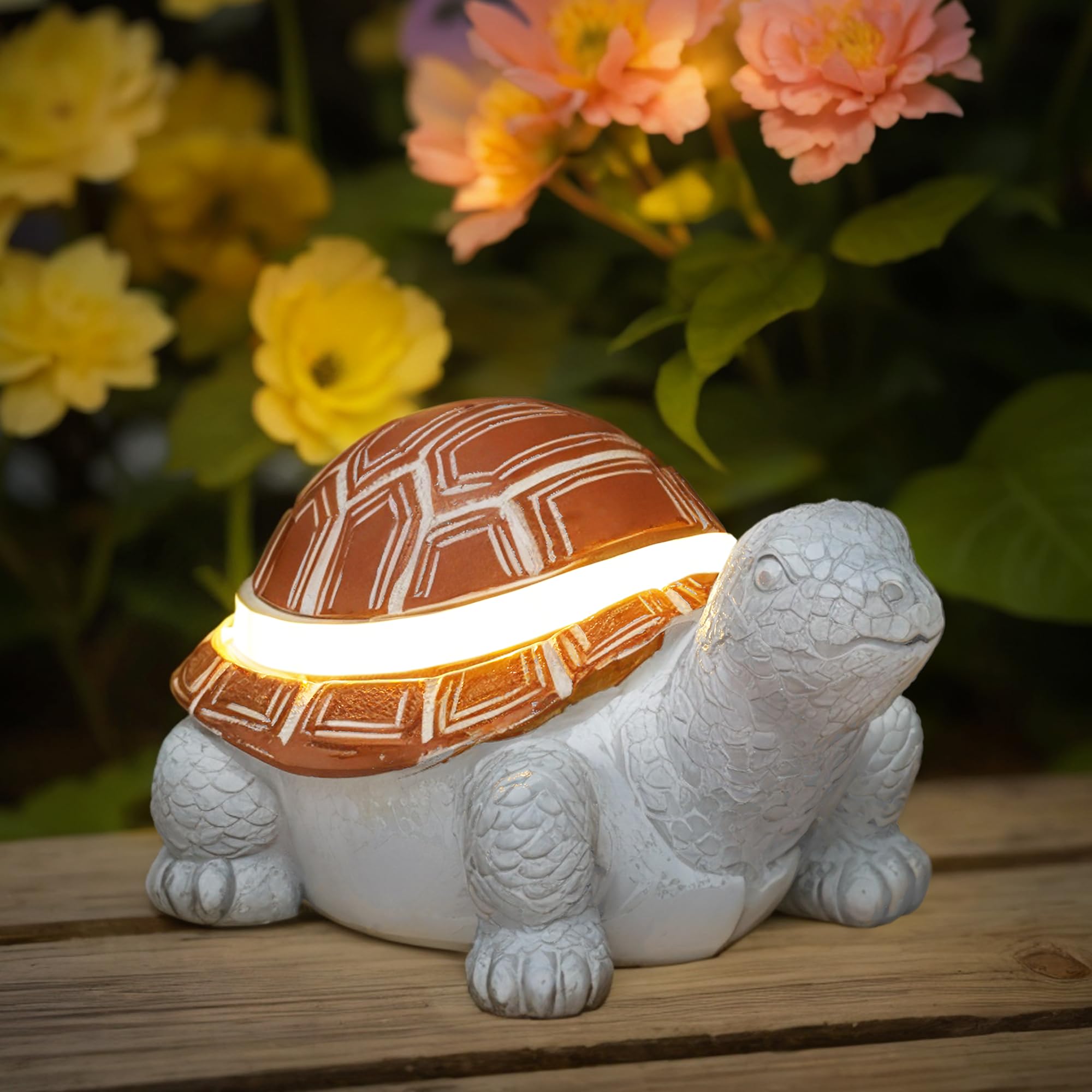 Solar Powered LED Turtle Garden Statue Light - Waterproof Outdoor Decor for Yard, Patio & Lawn - Unique Christmas & Birthday Gift for Women - Perfect for Garden, Pathway & Landscape Lighting
