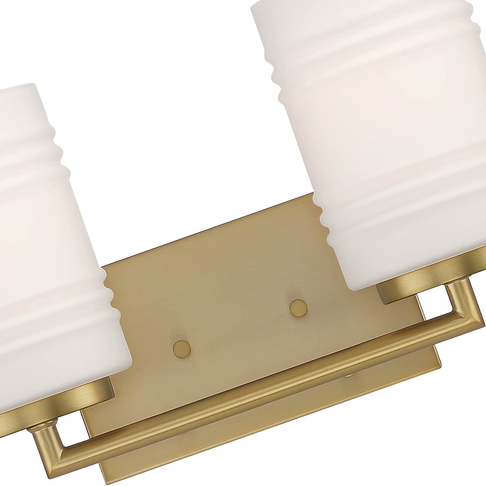 DESIGNERS FOUNTAIN Leavenworth 2-Light Bathroom Vanity Light Fixture in Brushed Gold - Modern Dimmable LED Lighting for Bathroom, Powder Room & Dressing Area (Model D257M-2B-BG)