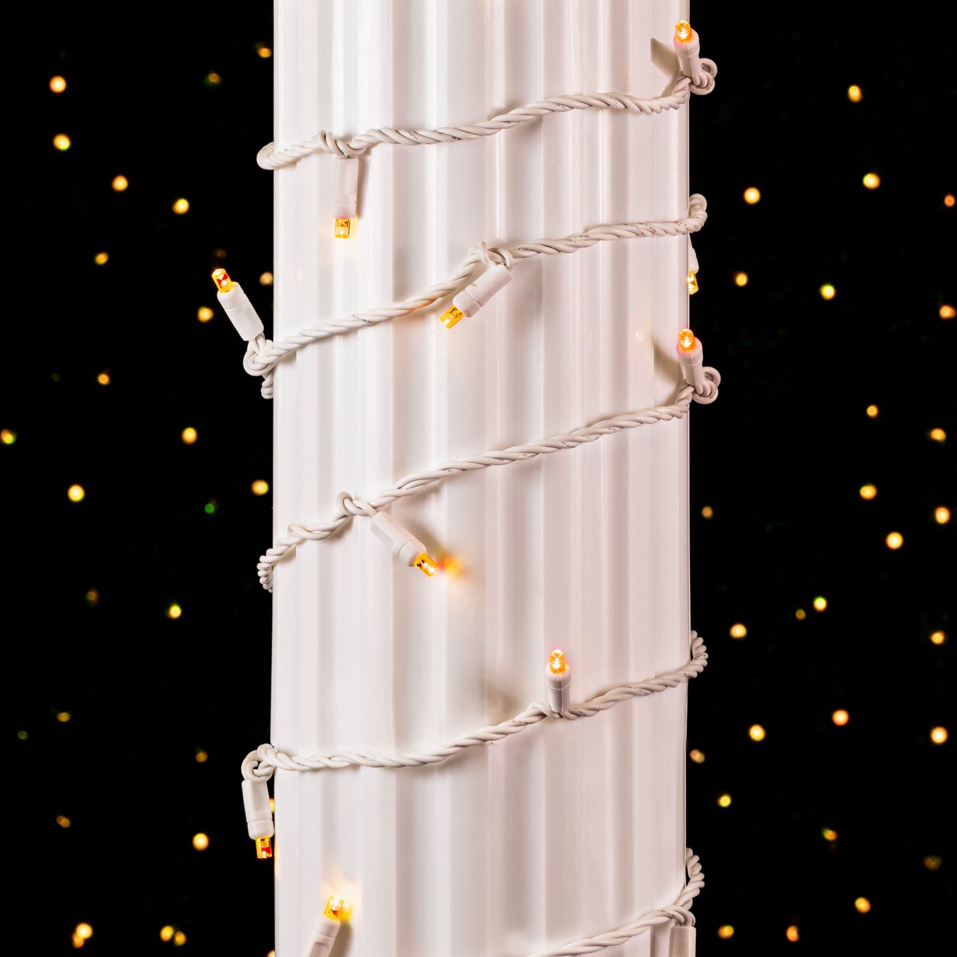 50 LED 11FT Orange Outdoor String Lights - Waterproof Decorative Fairy Lights for Yard, Garden, Christmas, Patio & Party Decor - Perfect for Backyard, Wedding, Holiday & Nighttime Ambiance