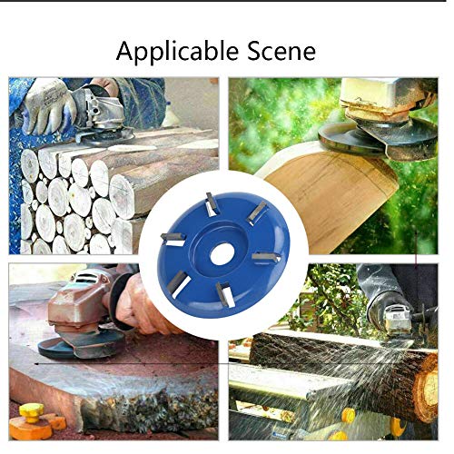 Yosoo 6-Teeth Steel Wood Cutting Disc for Angle Grinder - Durable Wood Carving & Milling Cutter for Softwood & Hardwood - Perfect for DIY Woodworking, Furniture Making, and Craft Projects