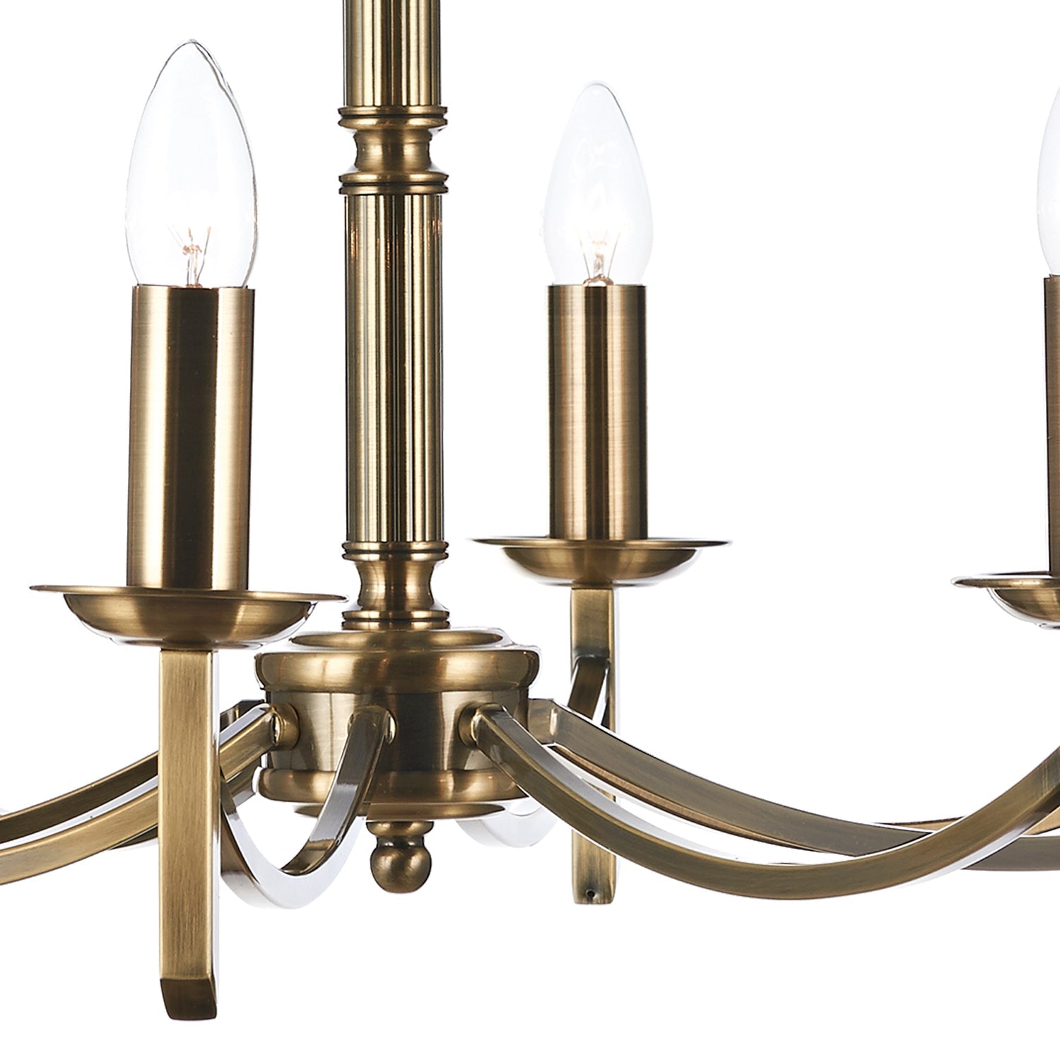 Ambassador 5/8Lt Dual Mount Light Fixture - Antique Brass & Satin Chrome Finish for Ceiling or Wall Lighting - Perfect for Living Room, Bedroom, or Hallway Decor