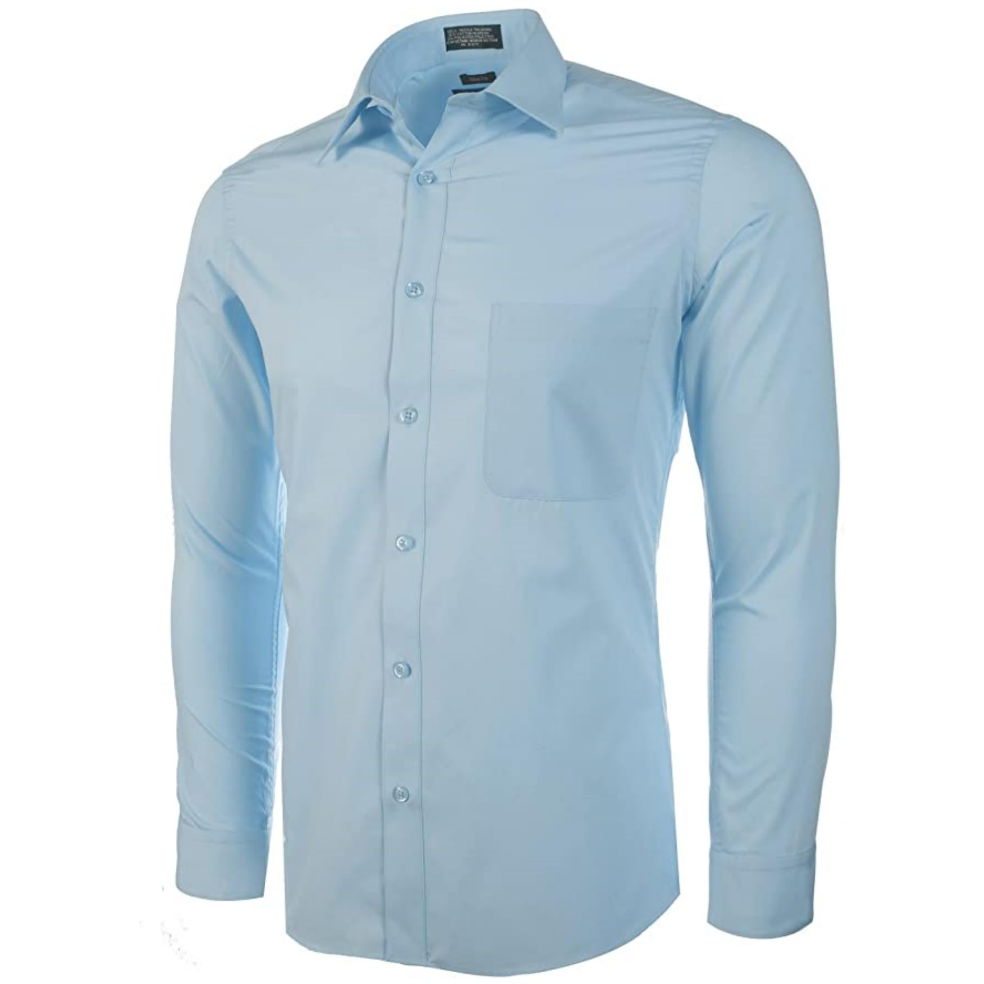 Premium Black Classic Fit Long Sleeve Dress Shirt for Men - Size 17.5 Neck, 36-37 Sleeve - Perfect for Business Meetings, Weddings & Formal Occasions