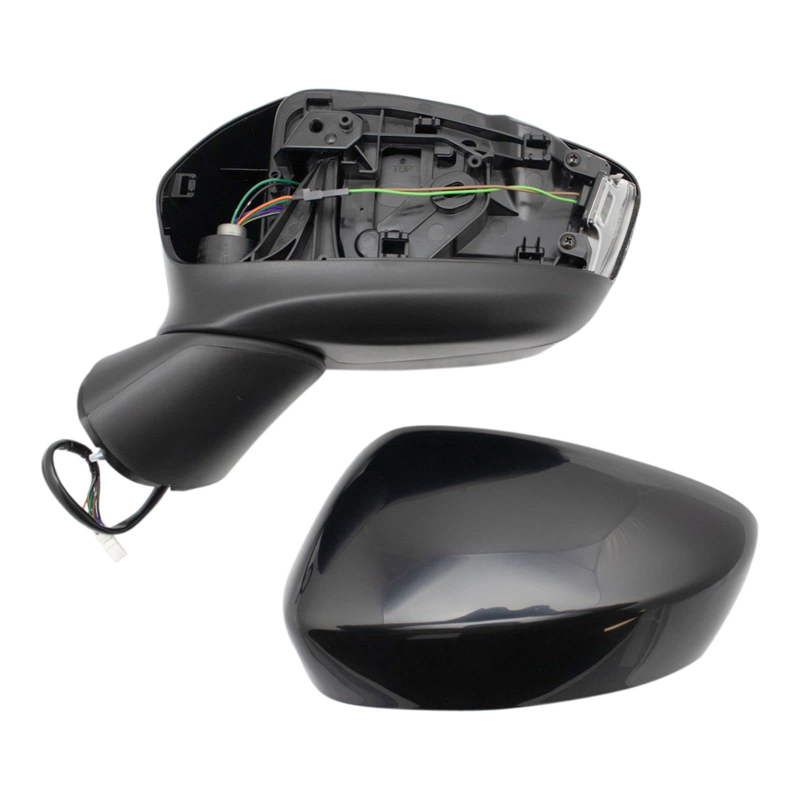 Heated Side Mirror Set with Blind Spot Detection for 2013-2015 Mazda CX-5 - Driver & Passenger Side Replacement (MA1320226 MA1321226) - Perfect for Winter Driving & Enhanced Safety