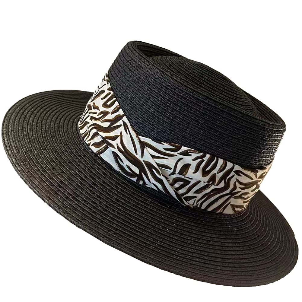 Straw Beach Sun Hats for Women & Men - Summer Fedora & Boater Hats with UV Protection - Perfect for Beach Vacations, Pool Parties & Outdoor Adventures