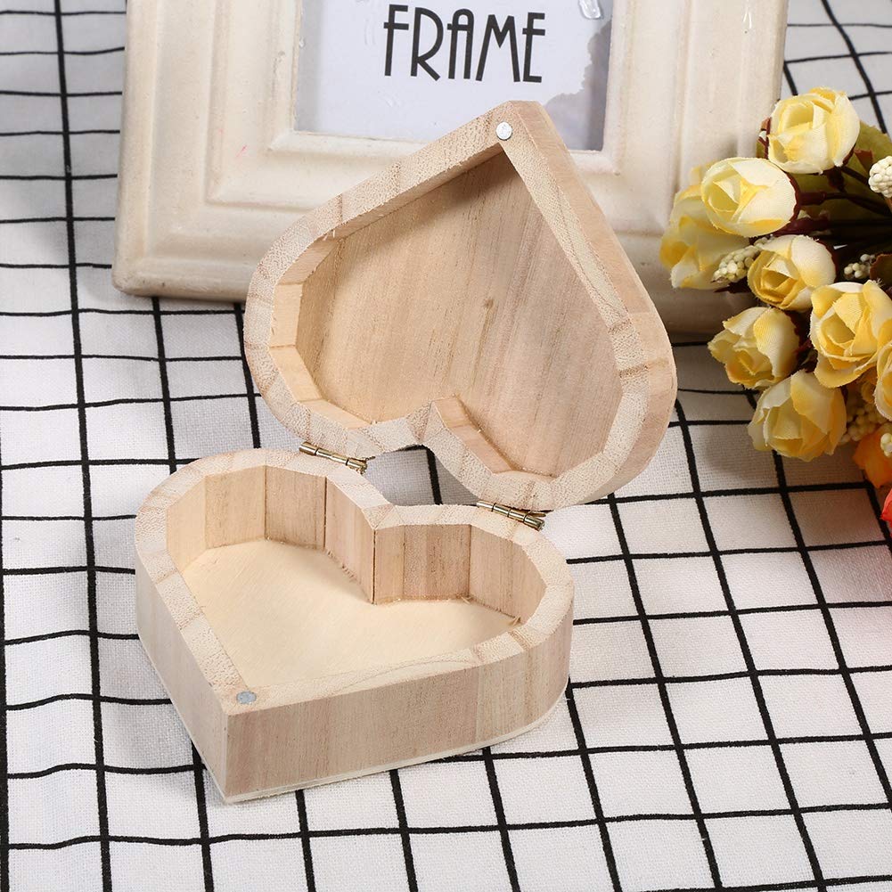 Heart-Shaped Wooden Jewelry Box - Elegant Jewelry Storage Organizer for Necklaces, Rings & Earrings | Perfect for Travel, Gift Giving & Home Decor
