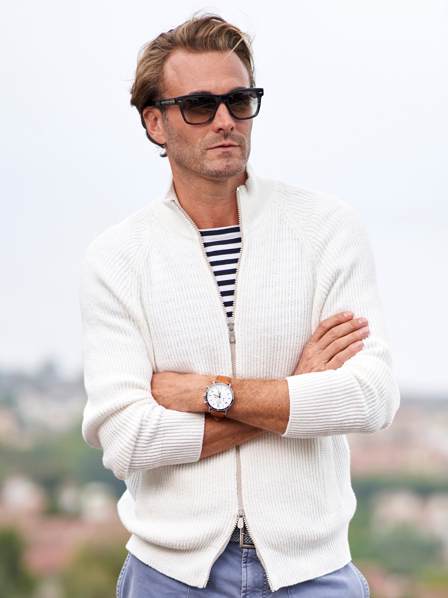 Stylish Cotton Chiné Zip Sweater for Women & Men | Soft & Comfortable Pullover | Perfect for Casual Outfits & Fall Layering