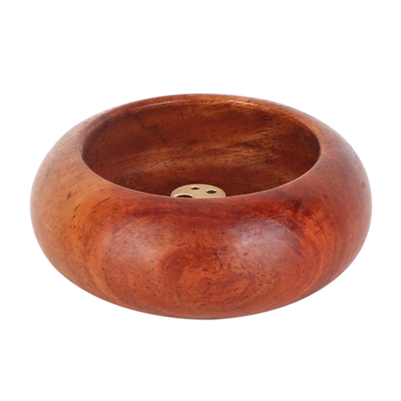 Premium Rosewood Incense Holder - Mini Round Bowl Design for Incense Sticks | Buddhist Supplies & Meditation Accessories | Perfect for Home Altar, Yoga Studio, and Spiritual Practices