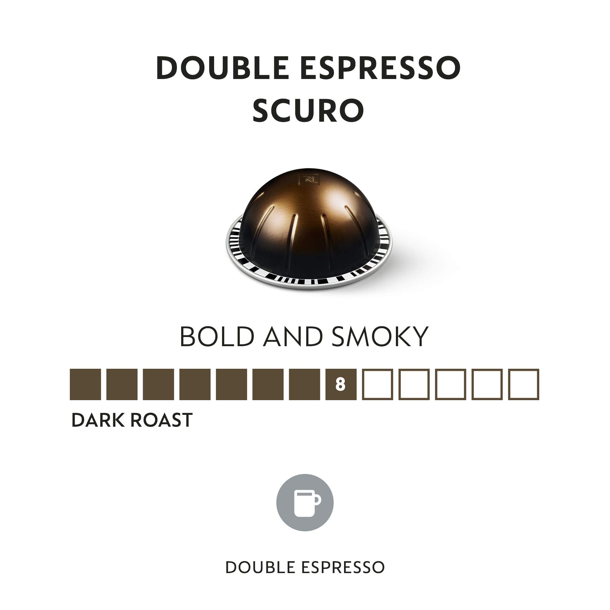Nespresso VertuoLine Coffee Pods Variety Pack (40 Count) & Double Espresso Scuro (30 Count) - Compatible with Vertuo Machines, Perfect for Home & Office Brewing