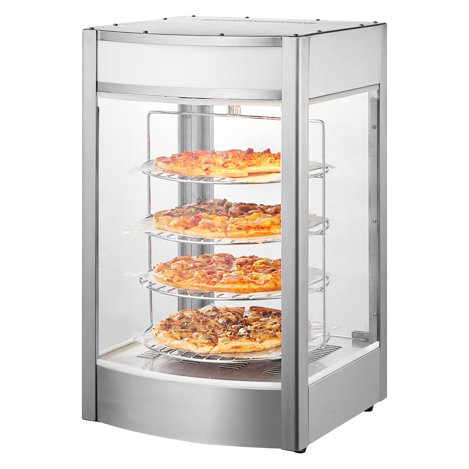 VEVOR 4-Tier Commercial Pizza Warmer with Rotary Steam Heating | 14