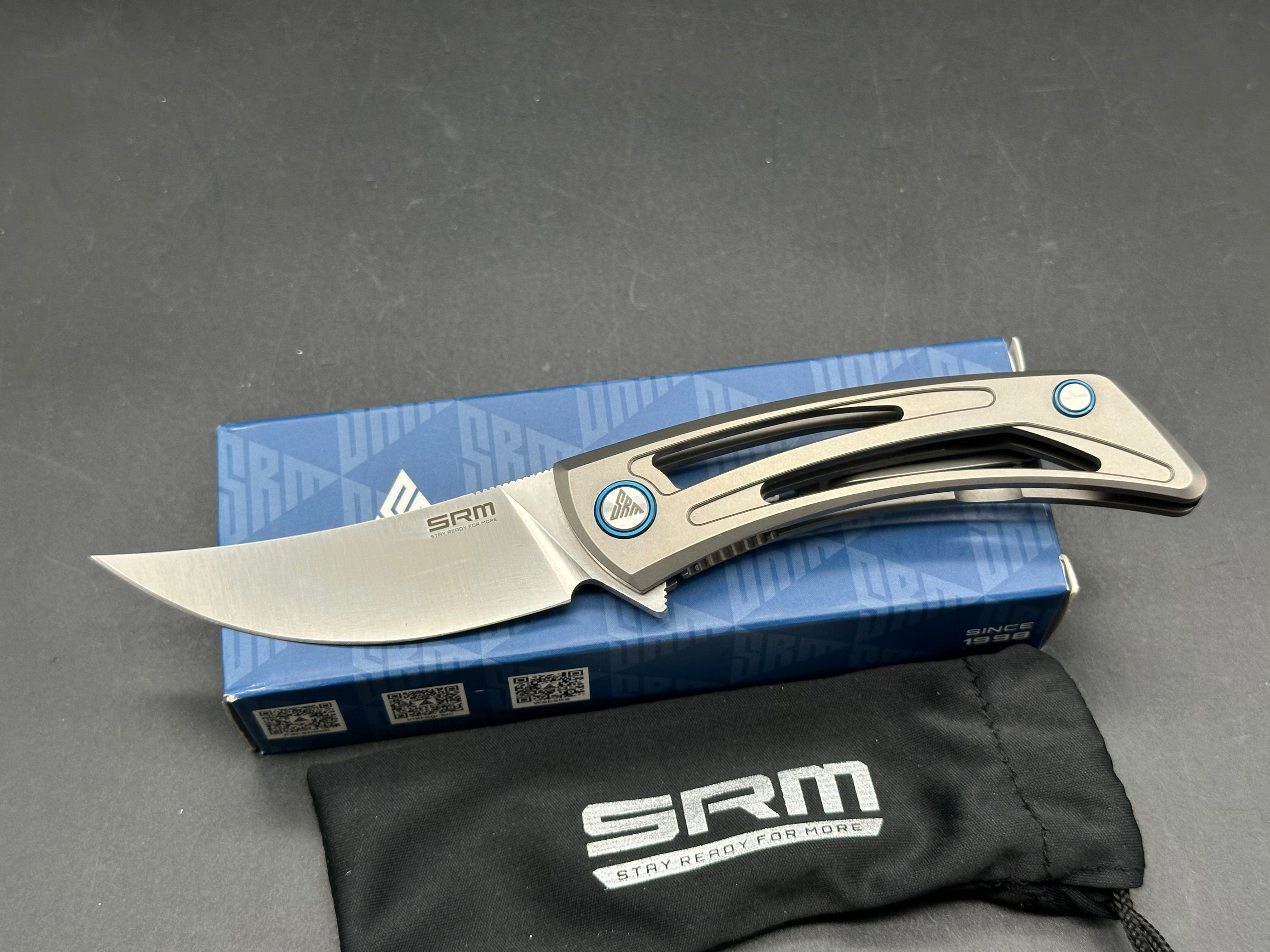 Premium SRM Unicorn Titanium Pocket Knife with 154CM Steel Blade - Perfect for Camping, Hiking & Everyday Carry (EDC)