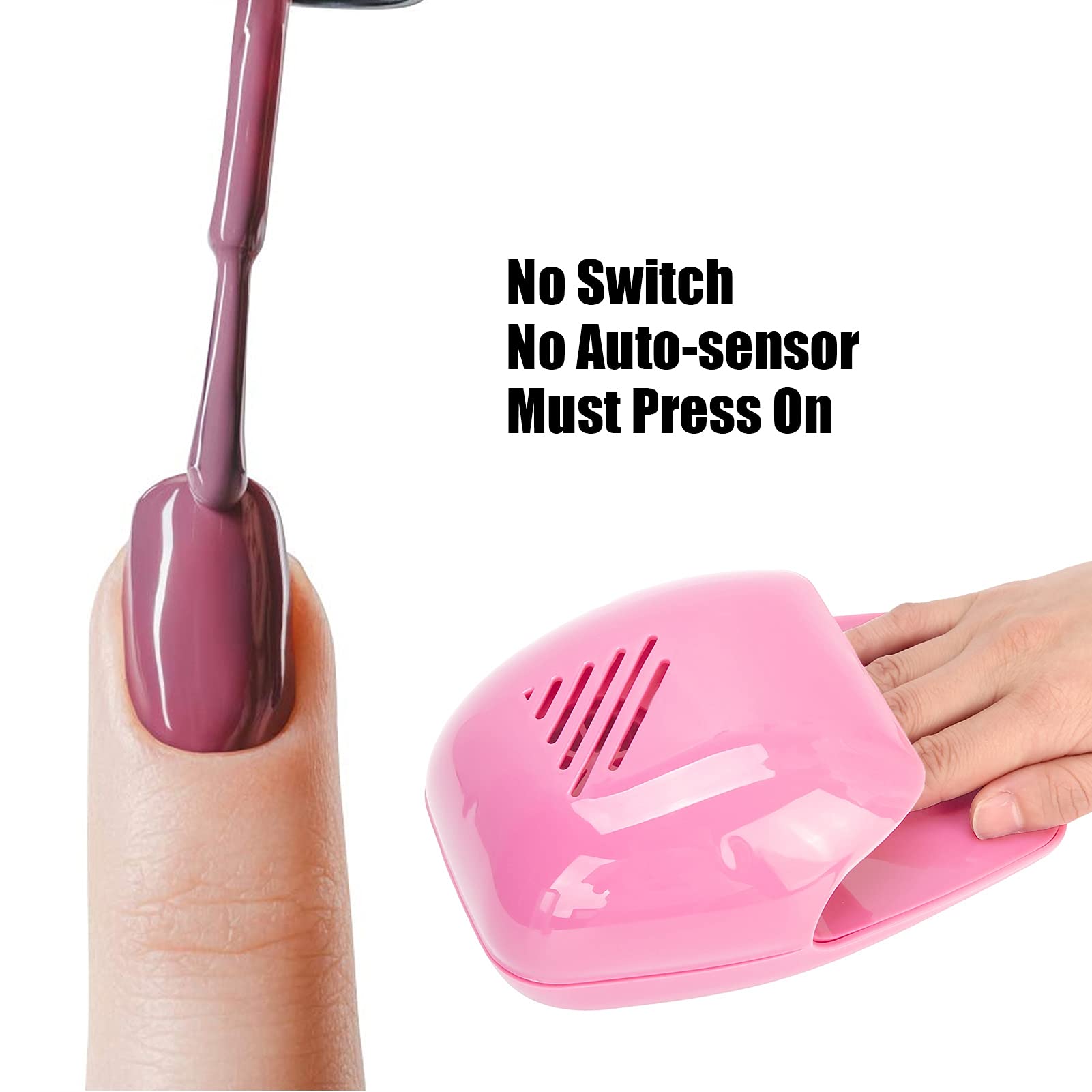 Portable Nail Dryer Fan - Quick Drying Nail Polish Cooler for Home & Salon Use - Fast Airflow Nail Art Dryer for Gel, Acrylic & Regular Polish - Perfect for Manicures, Pedicures & Nail Art Sessions