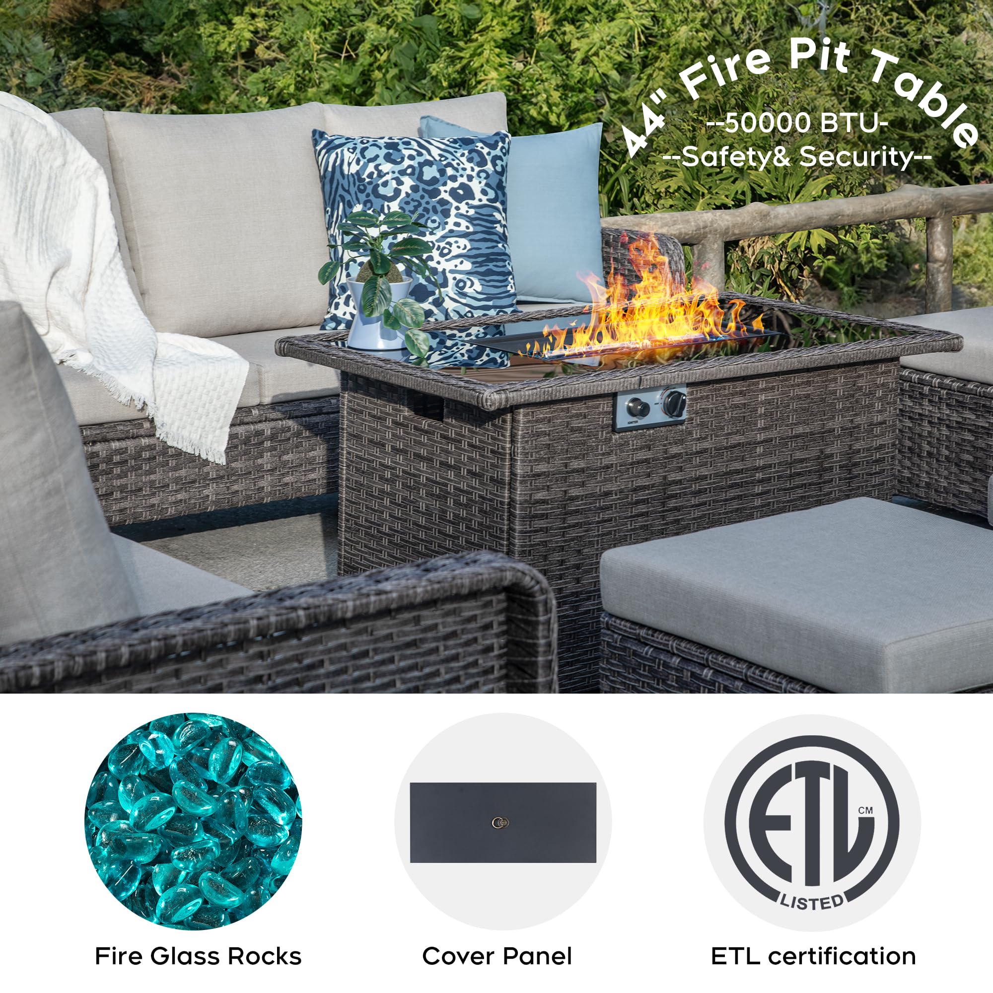 Brafab PE Rattan Wicker Patio Furniture Set - 4-Piece Outdoor Conversation Chairs with Washable Cushions, Weather-Resistant Garden Poolside Balcony Seating in Beige | Perfect for Backyard Relaxation, Pool Parties & Outdoor Entertaining